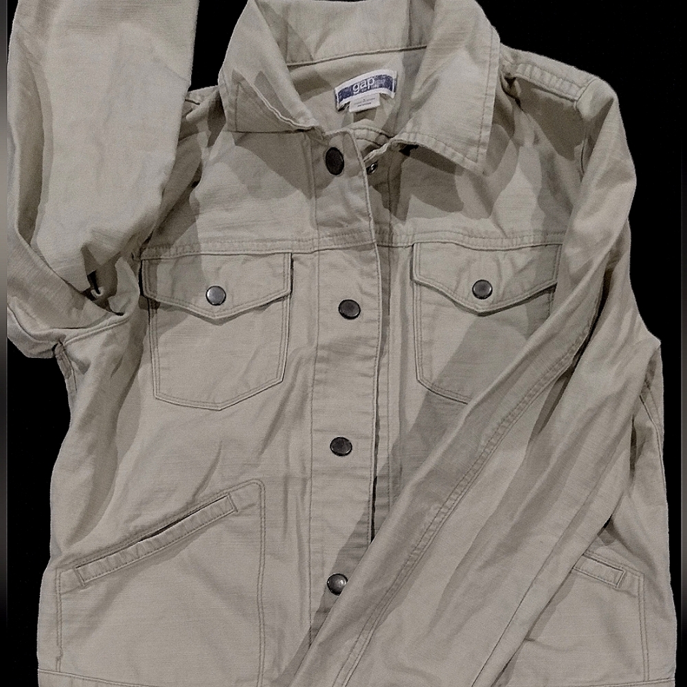 Gap -Vintage- Light Tan / Khaki Utility Jacket - L